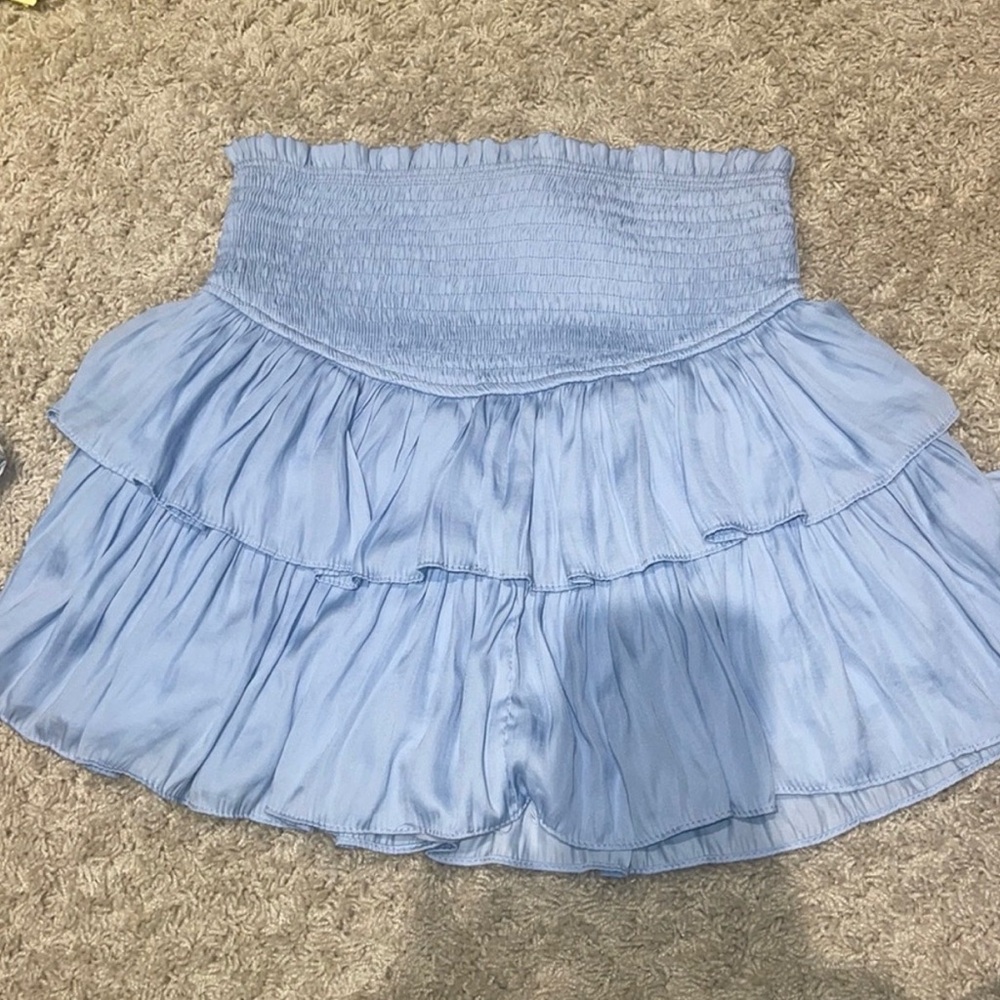 Lavish Tuscaloosa Light Blue Tiered Women's Skirt